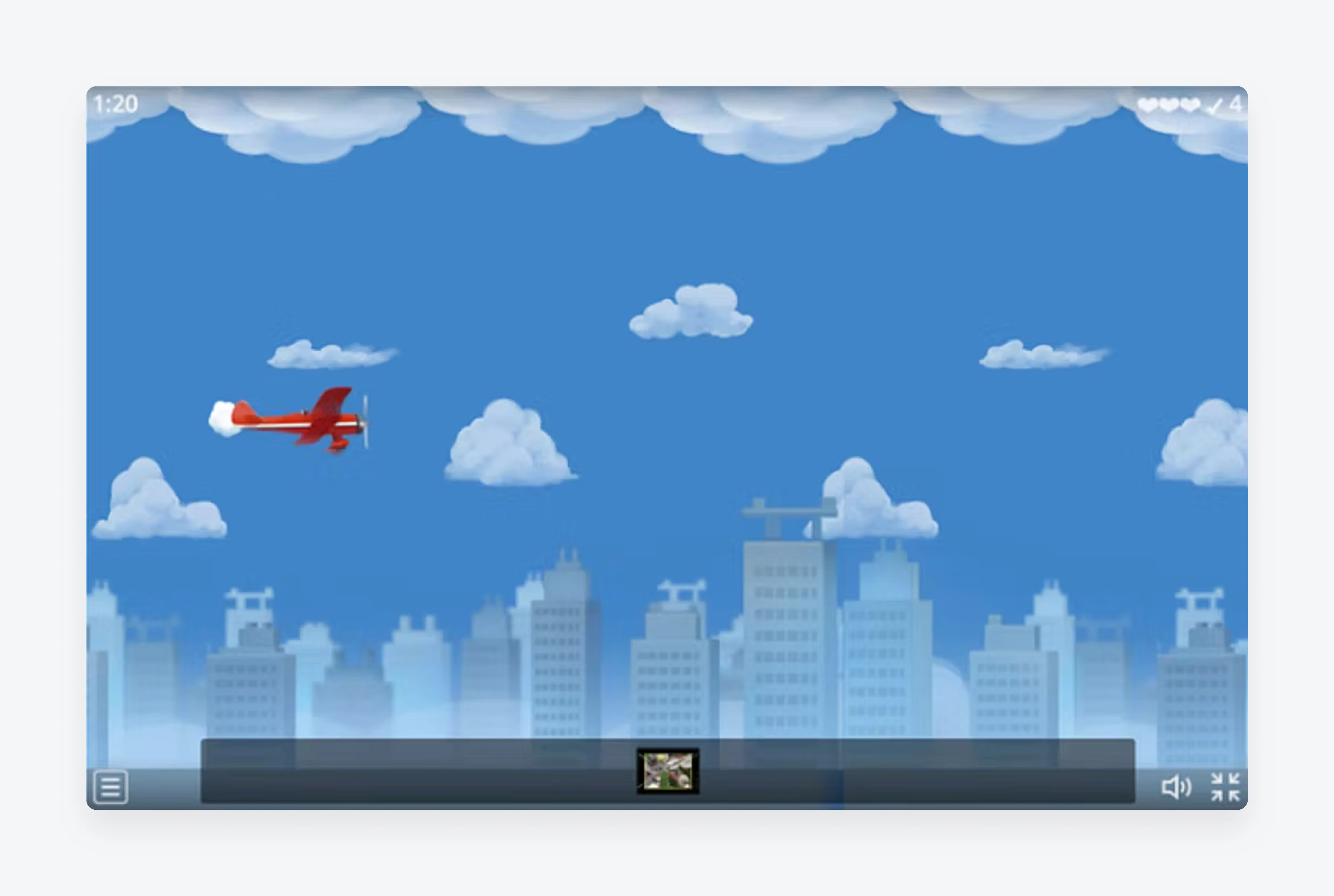 Airplane game variant A — original