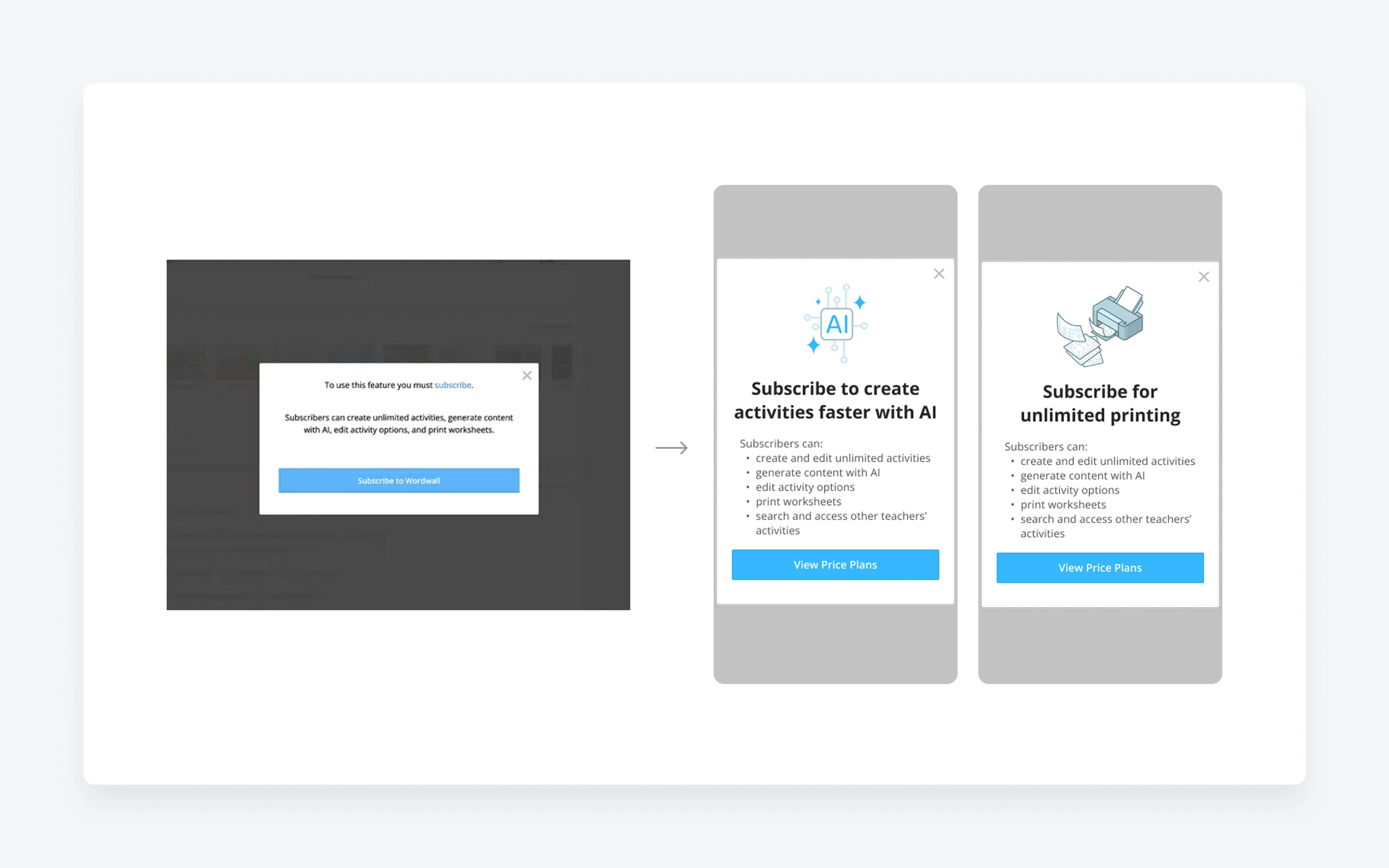 Generic modal versus feature-specific modal