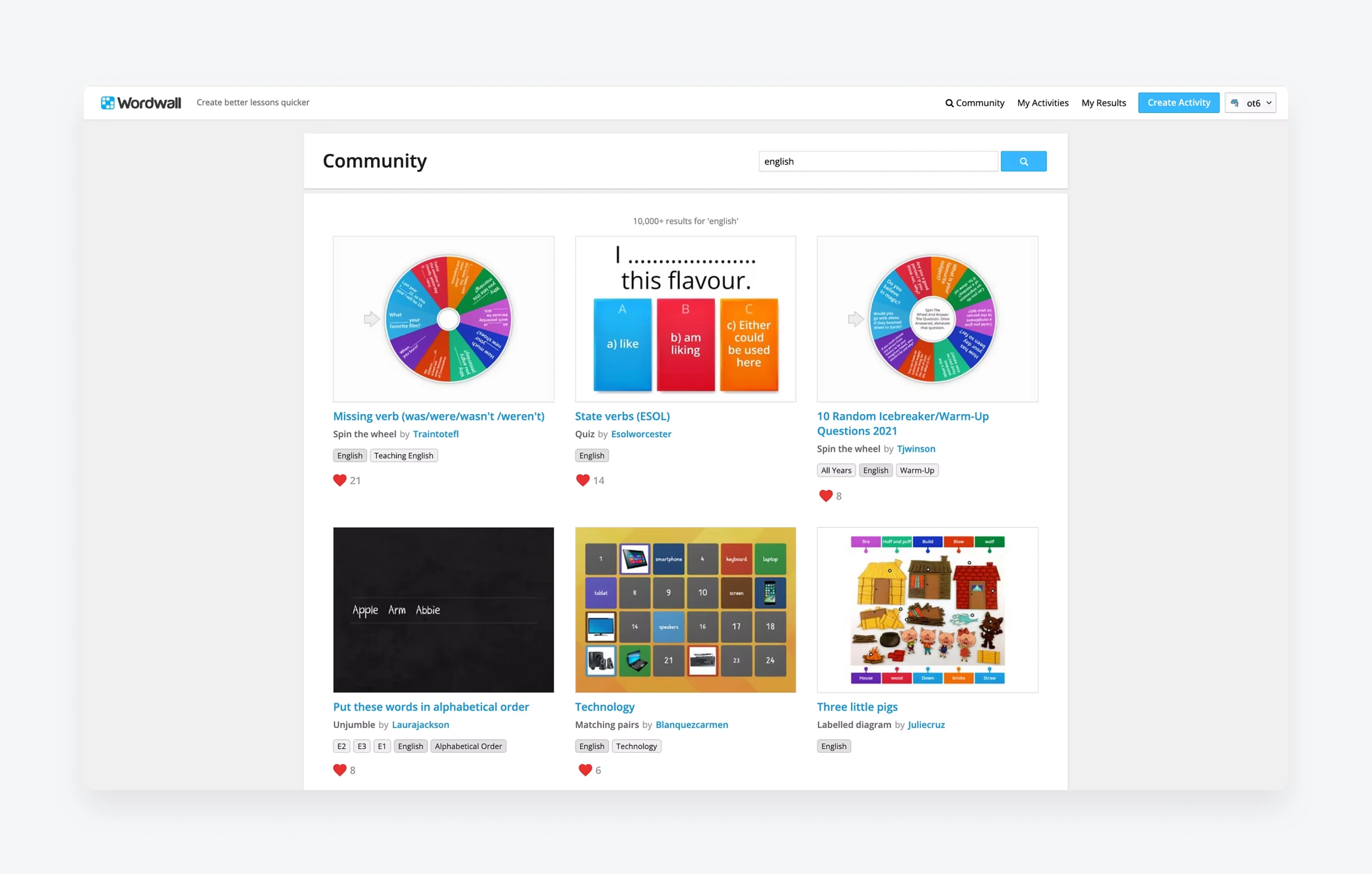 Community search with like-counts